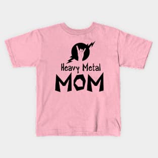 Heavy Metal Mom, with Horns Kids T-Shirt